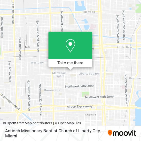 Antioch Missionary Baptist Church of Liberty City map
