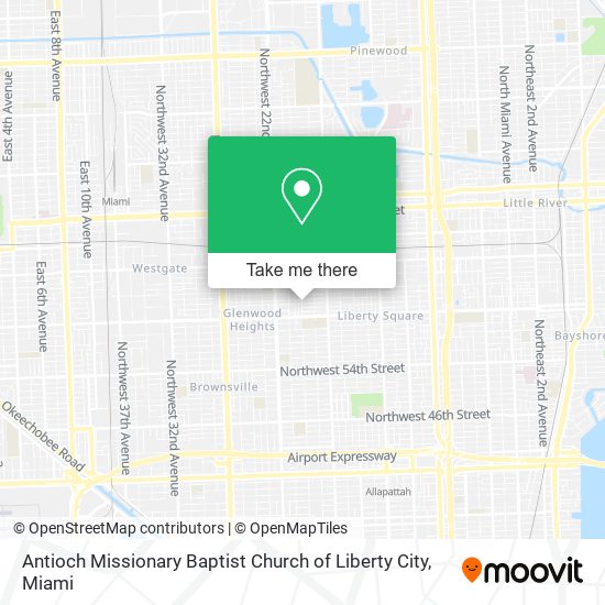 Mapa de Antioch Missionary Baptist Church of Liberty City