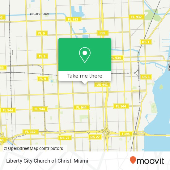Liberty City Church of Christ map