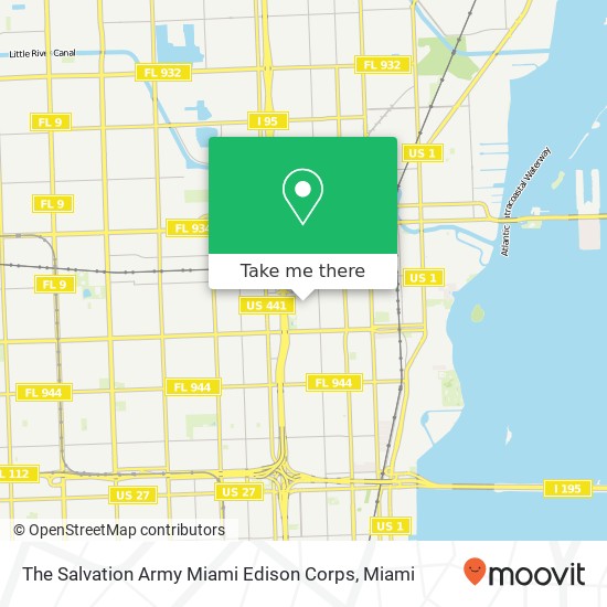 The Salvation Army Miami Edison Corps map