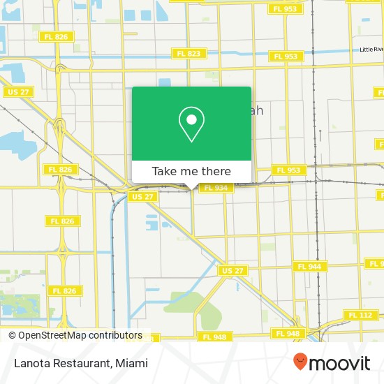 Mapa de Lanota Restaurant