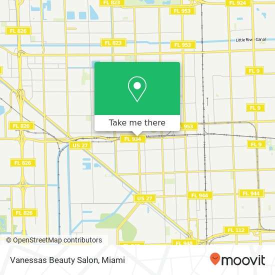 Mapa de Vanessas Beauty Salon