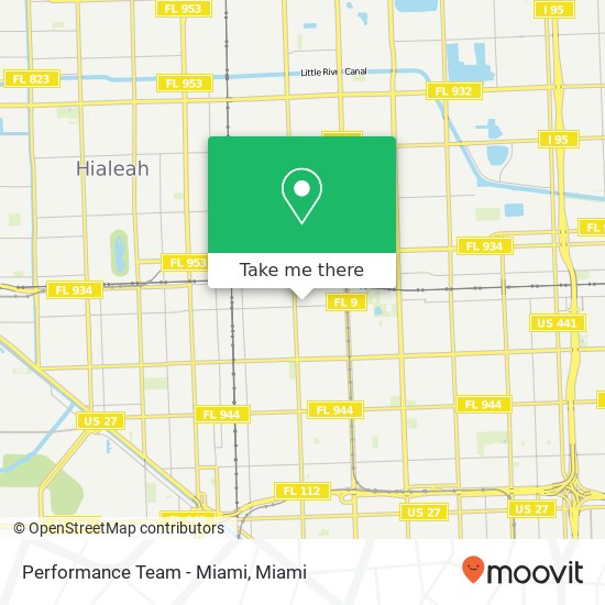Performance Team - Miami map