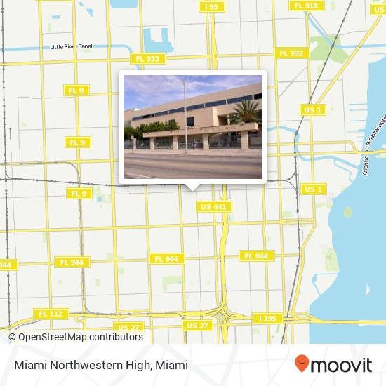 Miami Northwestern High map