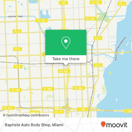 Baptiste Auto Body Shop map