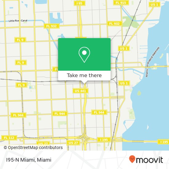 I95-N Miami map