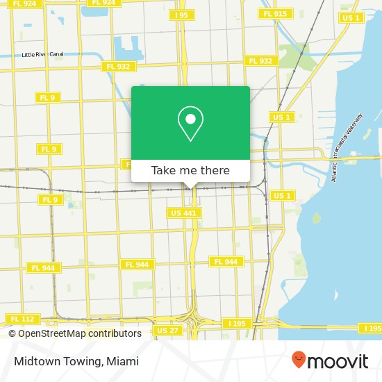 Midtown Towing map