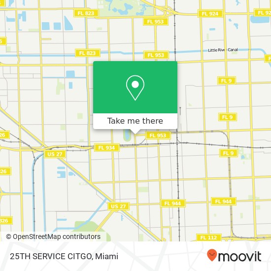 25TH SERVICE CITGO map