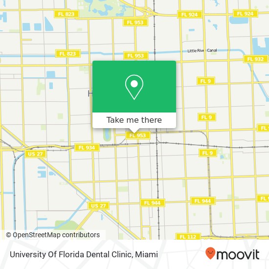 Mapa de University Of Florida Dental Clinic