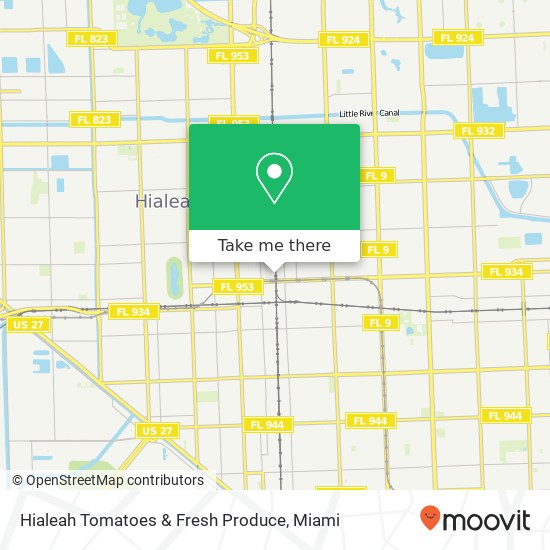 Mapa de Hialeah Tomatoes & Fresh Produce