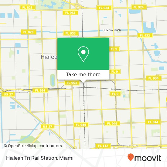 Mapa de Hialeah Tri Rail Station