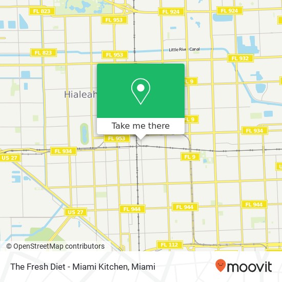 The Fresh Diet - Miami Kitchen map