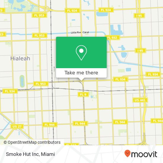 Smoke Hut Inc map
