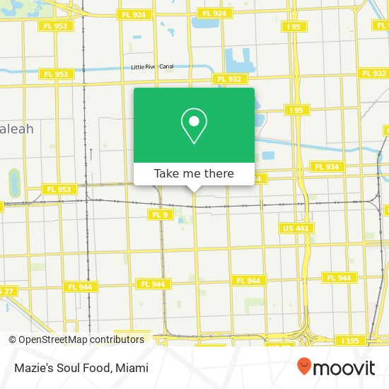 Mazie's Soul Food map