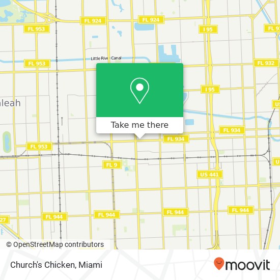 Mapa de Church's Chicken