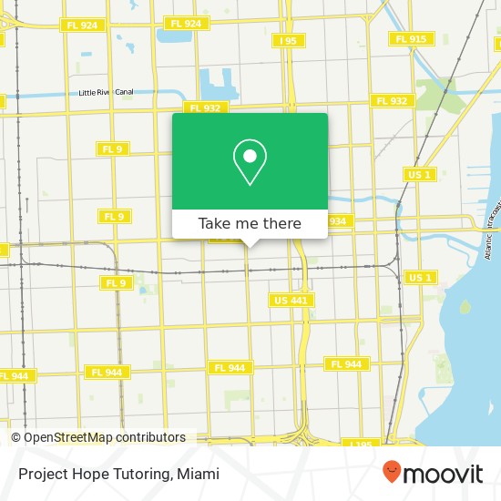Mapa de Project Hope Tutoring
