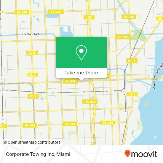 Mapa de Corporate Towing Inc