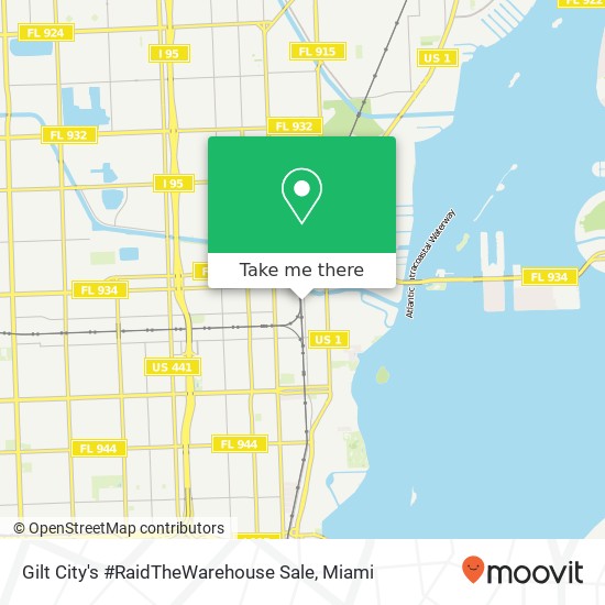 Gilt City's #RaidTheWarehouse Sale map