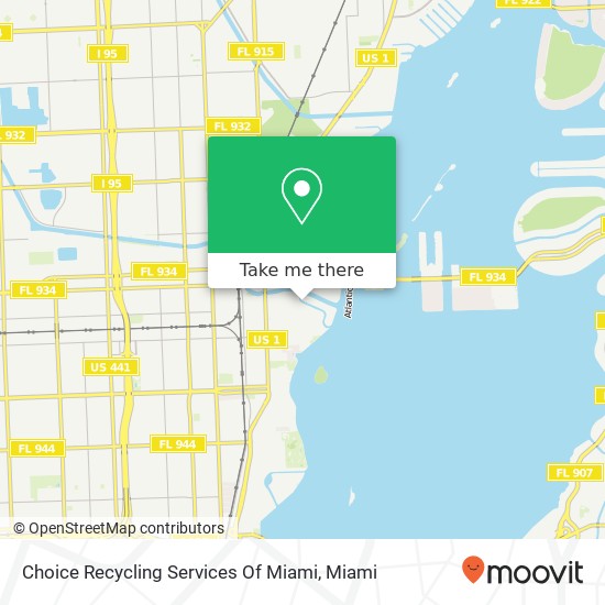 Mapa de Choice Recycling Services Of Miami