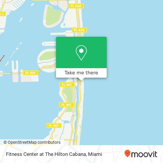 Fitness Center at The Hilton Cabana map