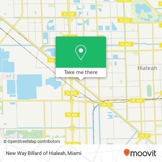 Mapa de New Way Billard of Hialeah