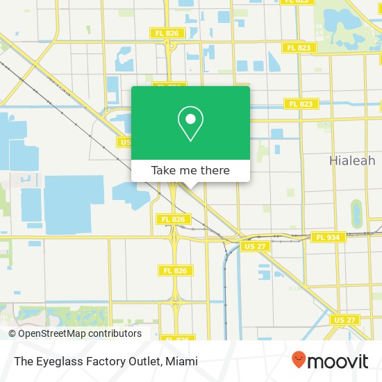 The Eyeglass Factory Outlet map