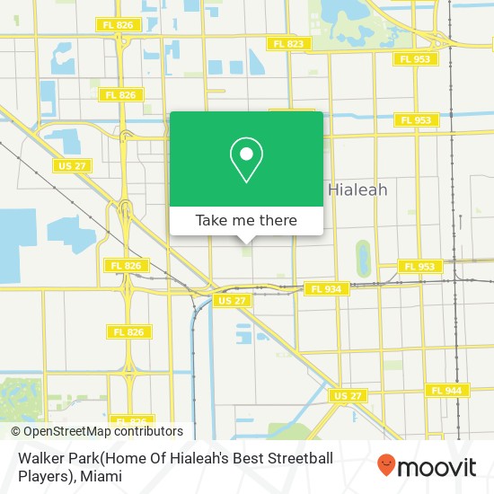 Walker Park(Home Of Hialeah's Best Streetball Players) map
