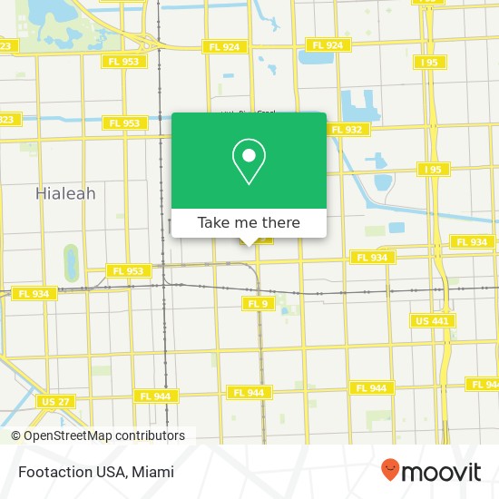 Mapa de Footaction USA