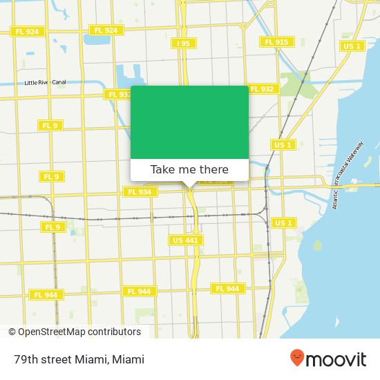 Mapa de 79th street Miami