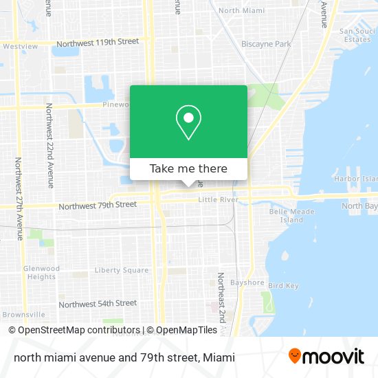 north miami avenue and 79th street map
