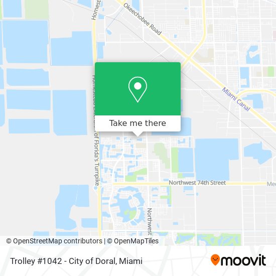 Trolley #1042 - City of Doral map