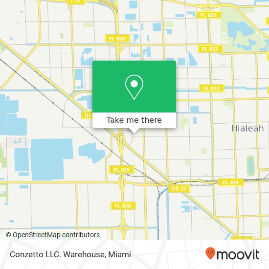 Mapa de Conzetto LLC. Warehouse