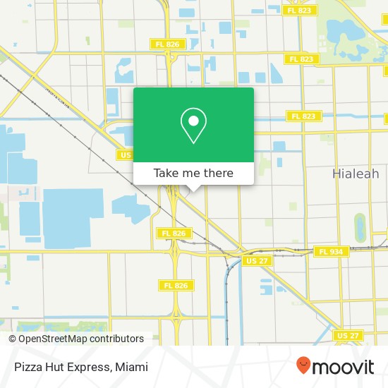 Mapa de Pizza Hut Express