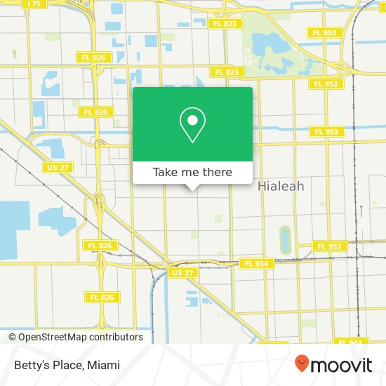 Betty's Place map