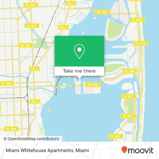 Mapa de Miami Whitehouse Apartments