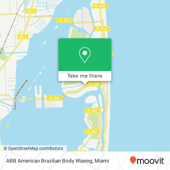 ABB American Brazilian Body Waxing map