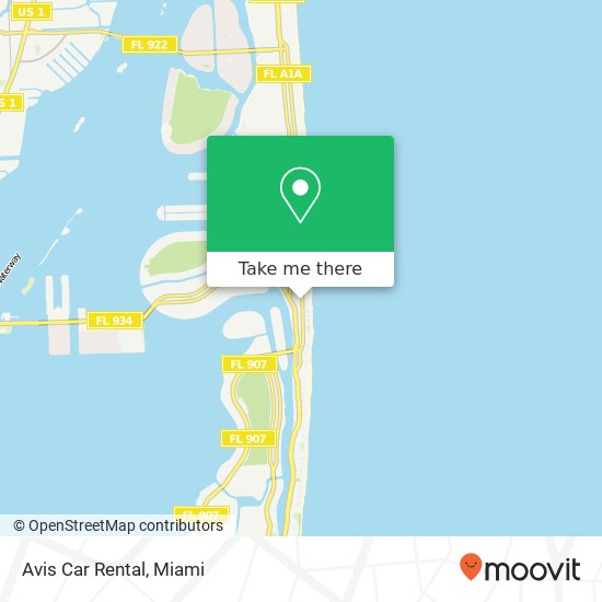 Avis Car Rental map