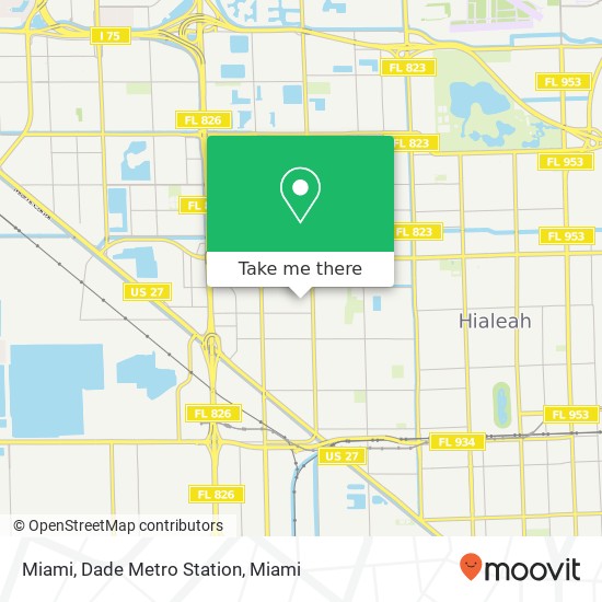 Miami, Dade Metro Station map