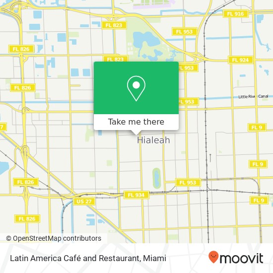 Latin America Café and Restaurant map