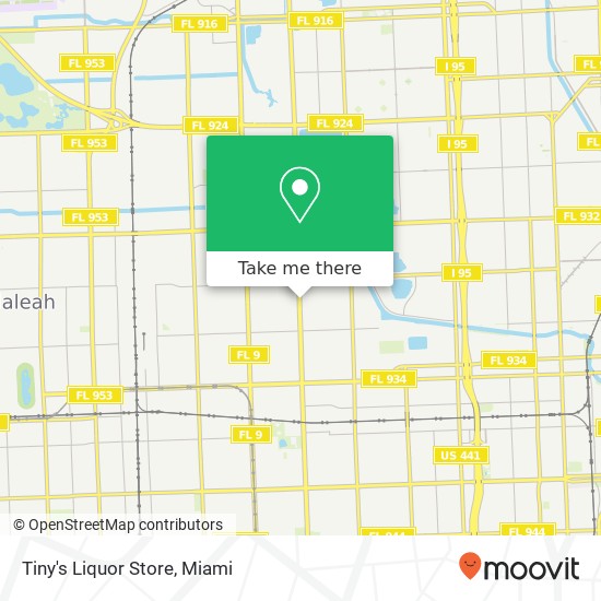Mapa de Tiny's Liquor Store
