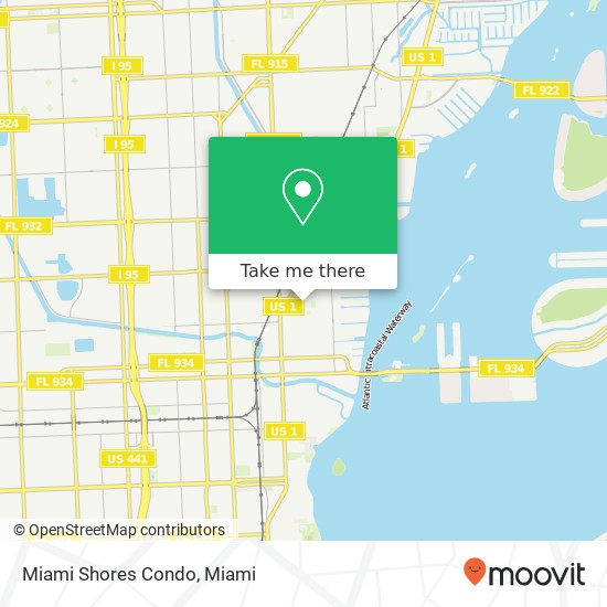 Mapa de Miami Shores Condo