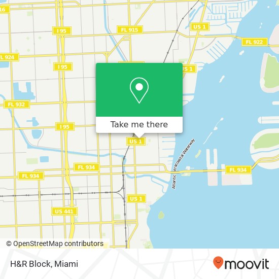 H&R Block map