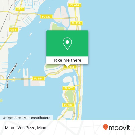 Miami Ven Pizza map