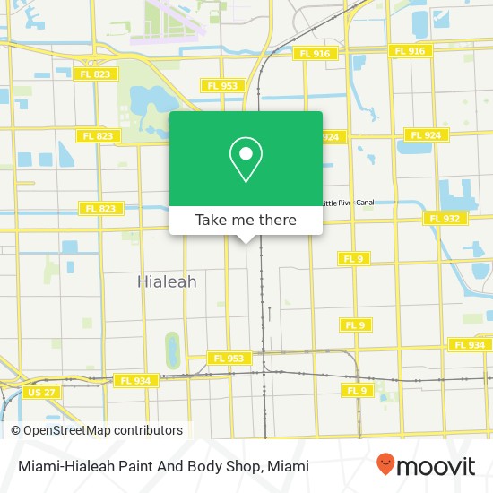 Mapa de Miami-Hialeah Paint And Body Shop