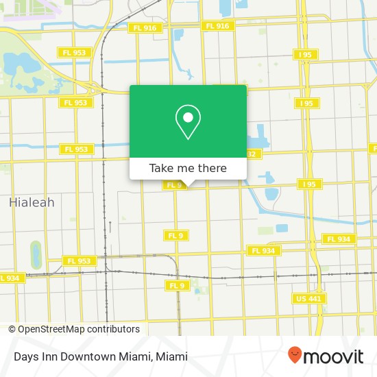 Days Inn Downtown Miami map