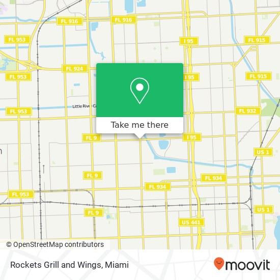 Mapa de Rockets Grill and Wings