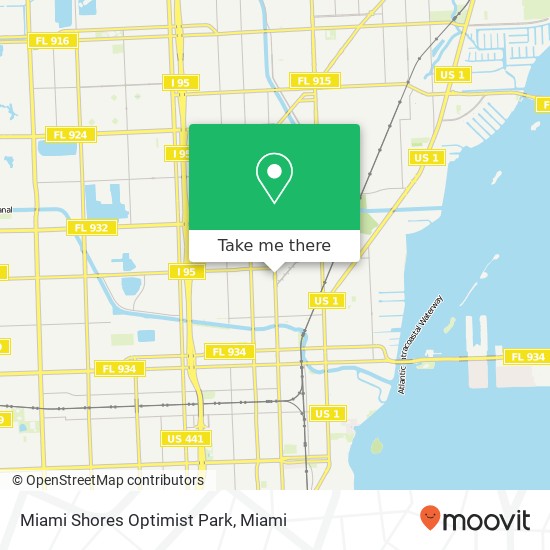 Mapa de Miami Shores Optimist Park