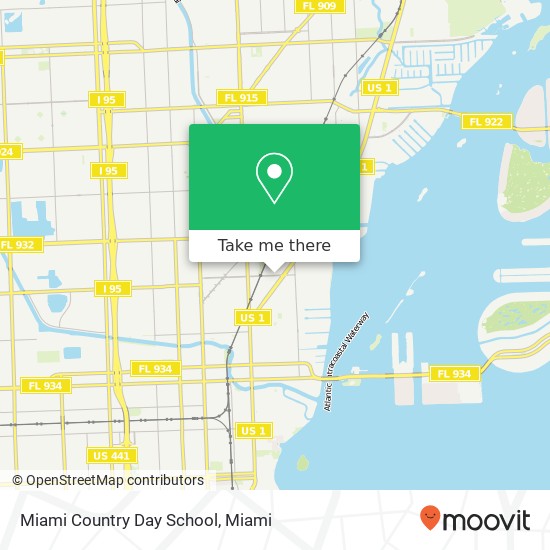 Mapa de Miami Country Day School