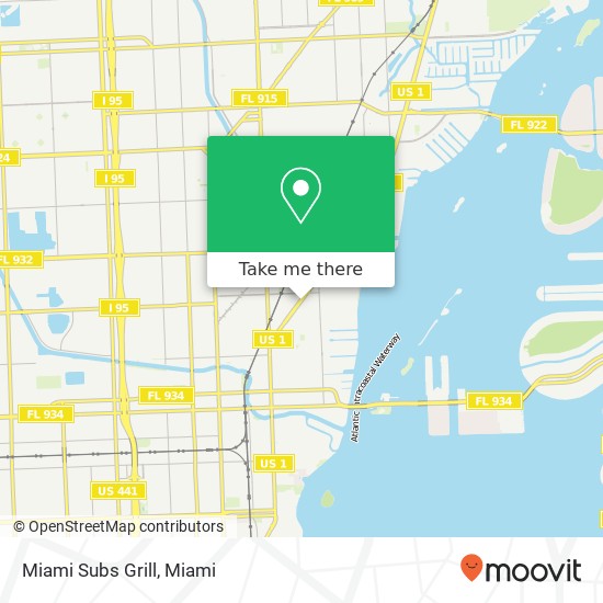 Mapa de Miami Subs Grill