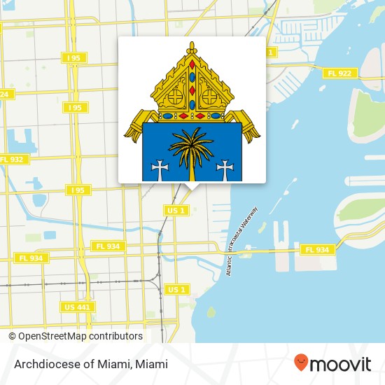 Mapa de Archdiocese of Miami